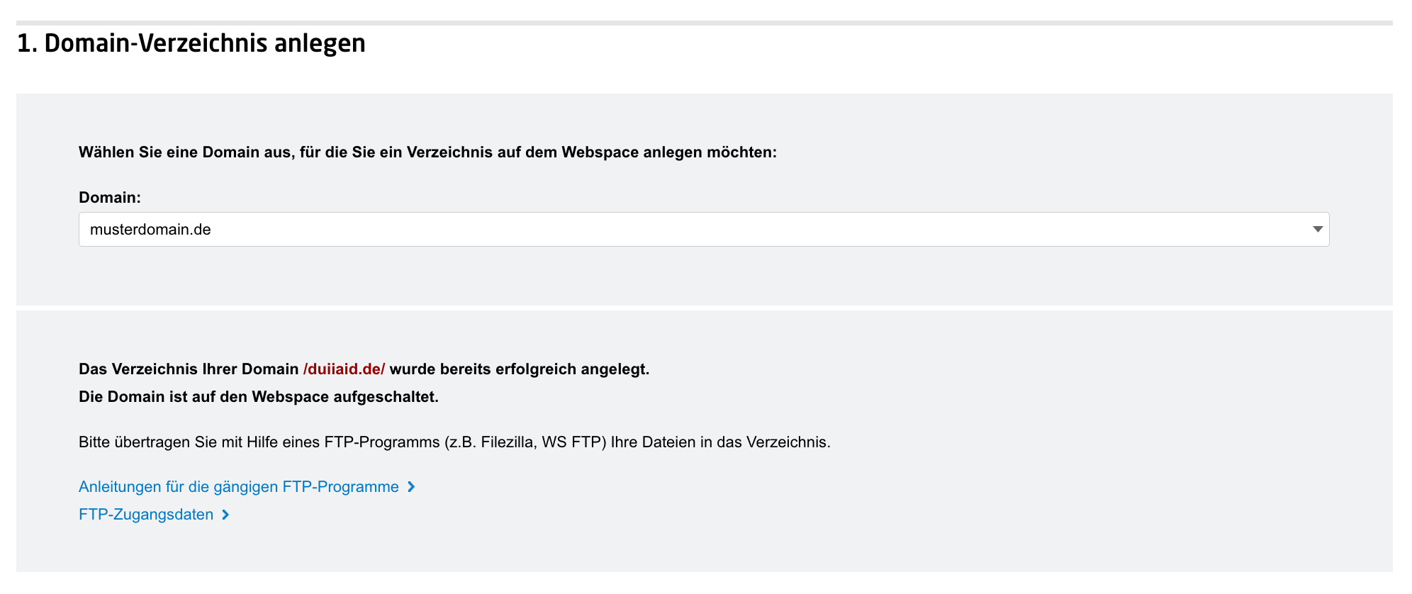 strato domain webspace