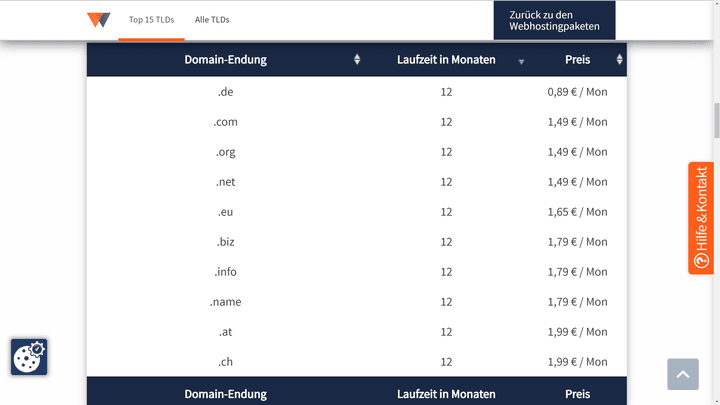 günstige domain hoster