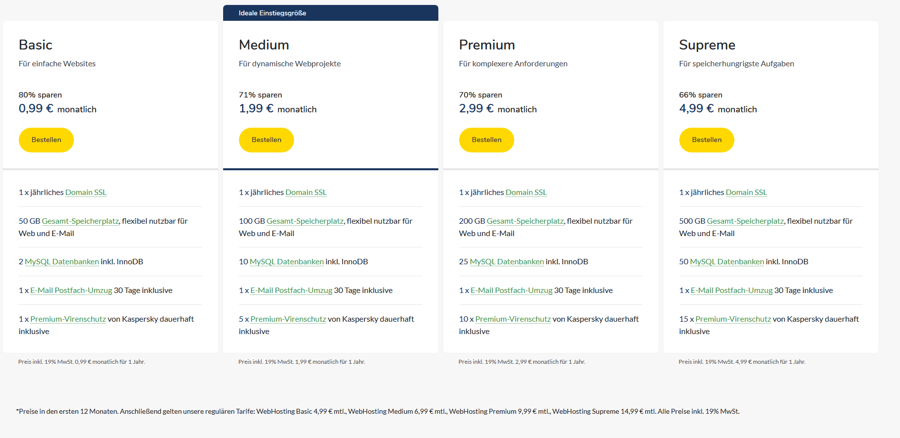 kosten server hosting